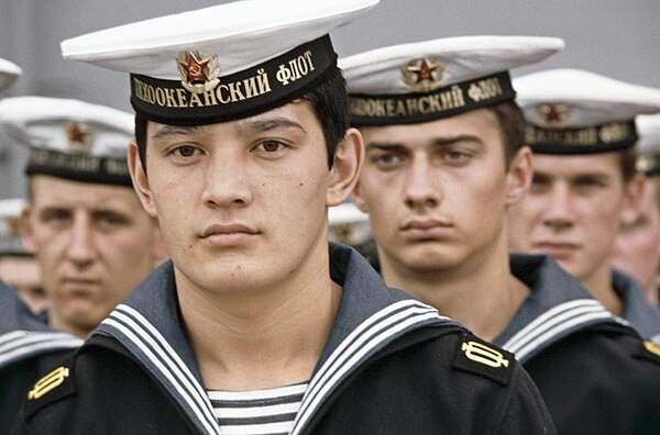 Sailors of the aircraft carrier Novorossiisk, Red Banner Pacific Fleet (1984)