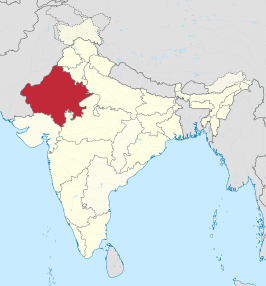 Kaart van Rajasthan