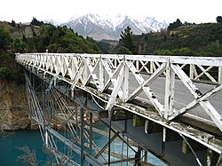 Die Brücke über den Rakaia Gorge