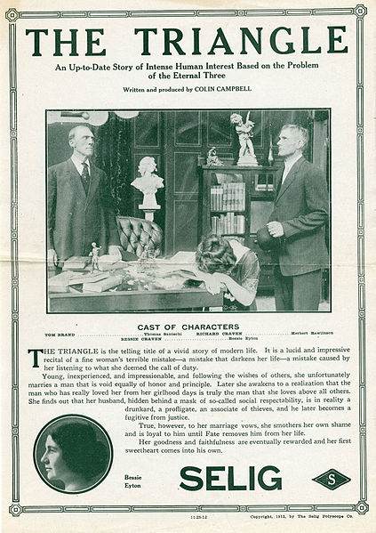 File:Release flier for THE TRIANGLE, 1912.jpg