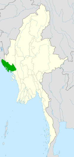 Rohingyan perinteinen puhuma-alue Myanmarissa