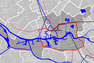 Overview map of the Ringweg Rotterdam