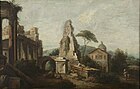 Руины с пирамидой. Между 1760 и 1770. Холст, масло. Музей изящных искусств, Нанси