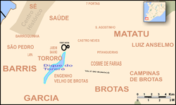 Mapa do Dique do Tororó