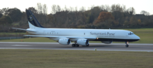 One of Samaritan's Purse planes used for the emergency transport of basic necessities and aid workers in Birmingham, England, 2019 Samaritan's Purse.DC-8.N782SP.3.png