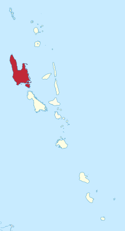 Maakunnan sijainti Vanuatussa