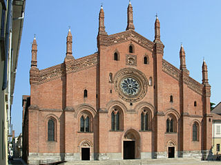 Santa Maria del Carmine, Pavia Church in Pavia, Lombardy, Italy, of Lombard Gothic architecture