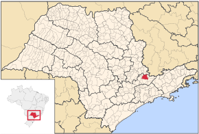 Poziția localității Bragança Paulista