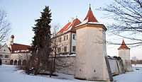 English: View of the Castle of Blutenburg in Winter 2013. Deutsch: Noch ein Blick auf Schloss Blutenburg im Winter 2013.