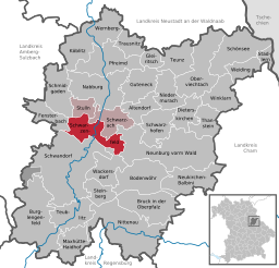Läget för Schwarzenfeld i Landkreis Schwandorf