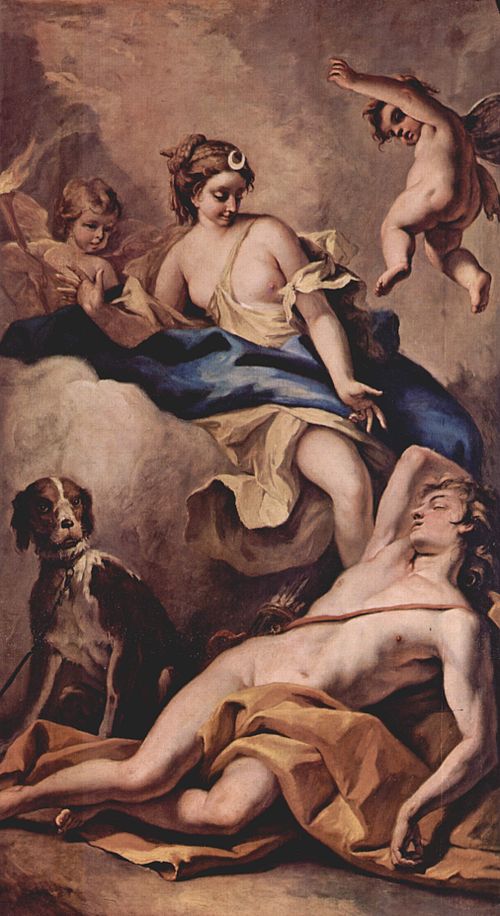 Selene and Endymion, by Sebastiano Ricci (1713), Chiswick House, England.