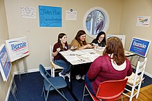 Bernie Sanders Campaign Field Office In Nashua, New Hampshire. Senator of Vermont Bernie Sanders Campaign Field Office In Nashua NH 06.jpg