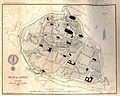 Plano de 1772 donde se observa el trazado de las murallas galorromanas y medievales.