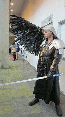 Sephiroth in Final Fantasy VII is often seen as the "quintessential bishounen" in Japanese RPGs. Sephiroth cosplayer at FanimeCon 2010-05-30 2.JPG