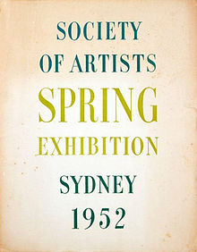 Catalogue cover for the Society's 1952 exhibition. Society of Artists Exhibition 1952.jpg
