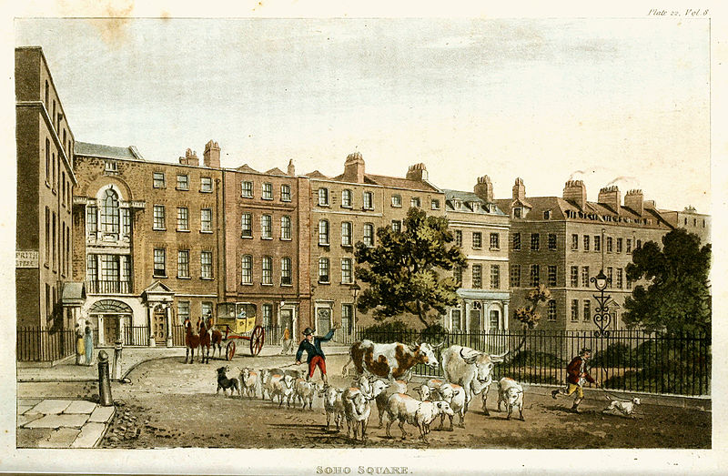 File:Soho Square, from Ackermann's Repository of Arts, 1812.jpg