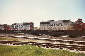 Soo Line SD40-2s #6621 and #6622 in 1988 Soo Line EMD SD40-2 6621, 6622.jpg