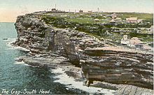 Historic postcard of South Head