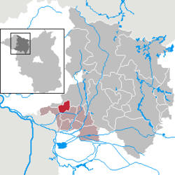 施蒂德尼茨-舍讷马克在东普里格尼茨-鲁平县的位置