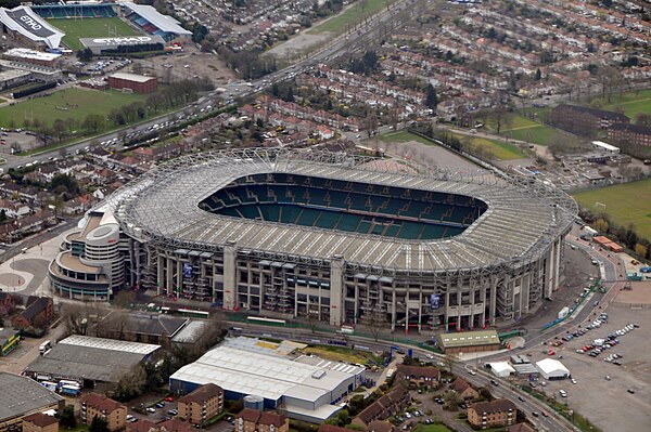 Aerial view of Twickenham Stadium