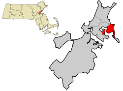 Suffolk County Massachusetts incorporated and unincorporated areas Winthrop highlighted.svg