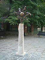 A memorial of the Golden Team, the legendary football team of Hungary Szegedvaros-aranycsapat.JPG