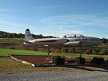 The "Johnson City" T-33a on display at the Johnson City Radio Controllers airfield. T-33a jet trainer side view.jpeg