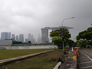 TE22 Gardens by the Bay ve výstavbě s Marina Bay Sands.jpg