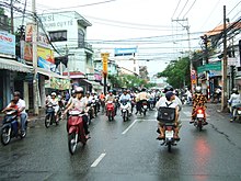 Motorbikes are the primary form of transportation in Vietnam. TPHCM-Motorcycle.JPG