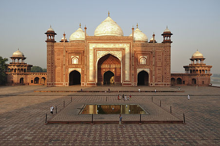 Taj Mahal Mosque on the western side