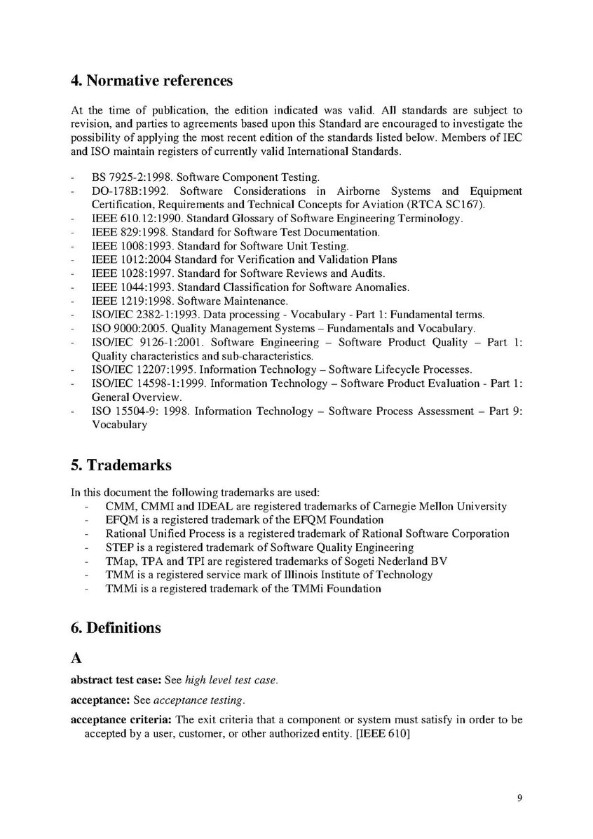 Testing terms. IEEE 829 - 1997. IEEE Standard 141-1993.