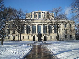 Original east facade with 1951 tower above The Ohio State University December 2013 21 (Thompson Library).jpg