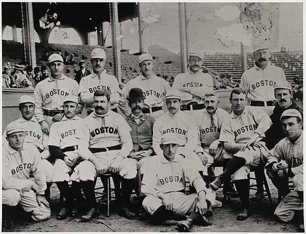 Selee (middle row, fourth from left) with the 1892 Boston Beaneaters