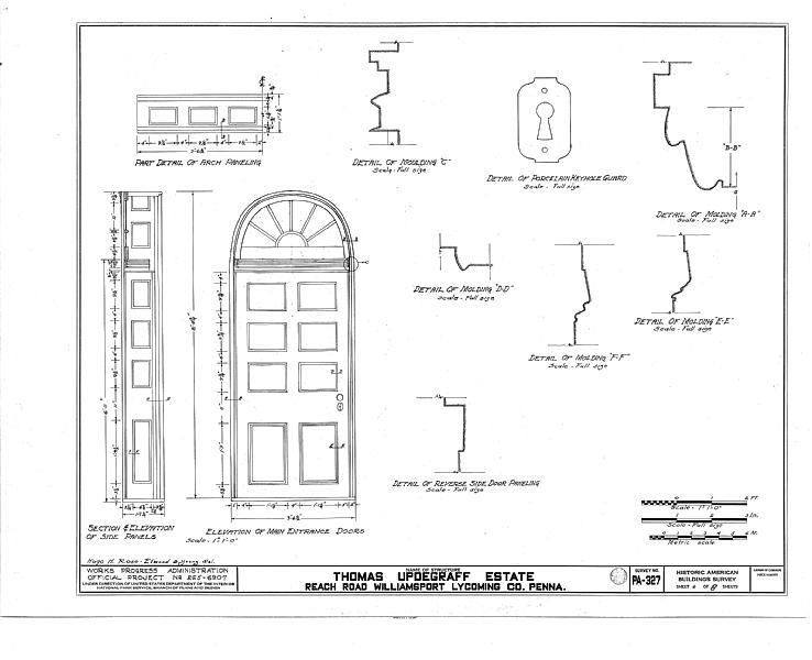 File:Thomas Updegraff House, Reach Road, Williamsport, Lycoming County, PA HABS PA,41-WILPO,2- (sheet 6 of 8).tif