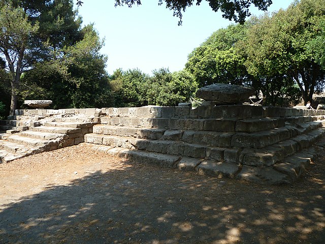 Greek Doric Temple (6th century BC) in Triangular Forum