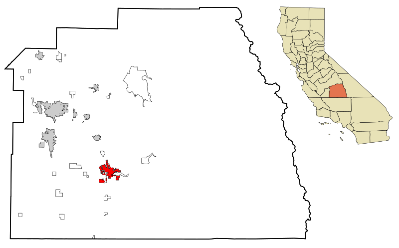 File:Tulare County California Incorporated and Unincorporated areas Porterville Highlighted.svg