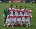Turkey women's national football team in the home match against Belarus on 17 September 2014: Çağlar (12), Uraz (11), Esra Erol (17), Göksu (4), Elgalp (18), Defterli (9), Karabulut (7), Belci (5), Karagenç (3), Çorlu (2), Kara (10).