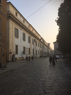 Old Campus of the University of Pavia Palace in Pavia, Italy