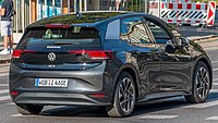 Visão traseira de um Volkswagen ID.3 (ID.3 1st)