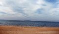 A distant view of Ainoshima Island from Miyajihama Beach 宮地浜からの相島（あいのしま）