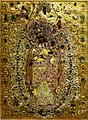 Tsaaritar Natalja Aleksejevna Kõikide kurbade rõõmu ikoon Moskva kirikus, kaetud hinnalise riisaga. 19. sajandi keskpaik. Abivajajaid pole, ümbritsevad inglid ja kaksteist apostlit