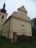 Miniatuur voor Bestand:Vysoké Sedliště, kostel svatého Václava, západní průčelí.jpg