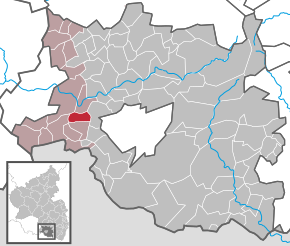 Poziția Walshausen pe harta districtului Südwestpfalz