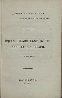 Whitman 1865-66 Sequel to Drum Taps pamphlet title page.jpg