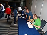 English: Polish Wikimedian at Wikimania 2015