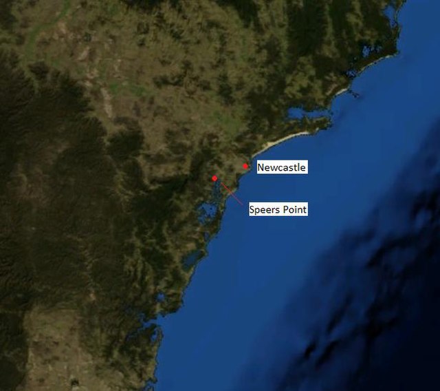 Speers Point, which is shown in relation to Newcastle, is the seat of government for the city of Lake Macquarie.