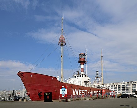 Former Belgian lightship West-Hinder II, now a museum ship in Zeebrugge