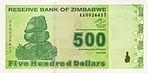 Zimbabwe $500 2009 Obverse.jpg