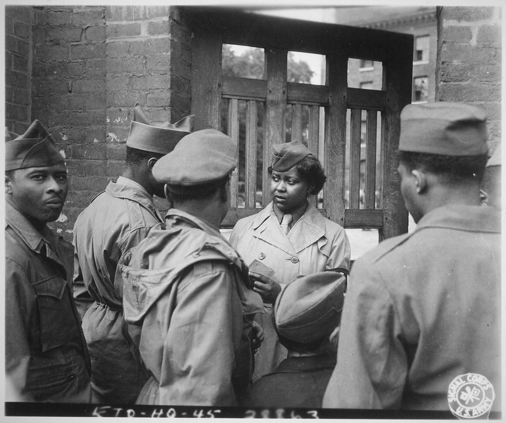 The first Black female service members to arrive in Europe were the women of the 6888th (U.S. National Archives and Records Administration)