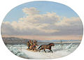 'Crossing the Ice at Quebec', oil painting by Cornelius Krieghoff, 1861.jpg